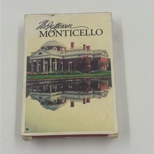 Vintage Monticello Playing Cards Jefferson Estate Collectible Deck
